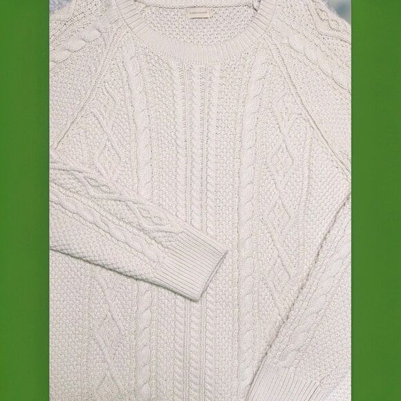 Doppelganger Cable Knit Sweater Ivory Size Medium - Picture 1 of 5
